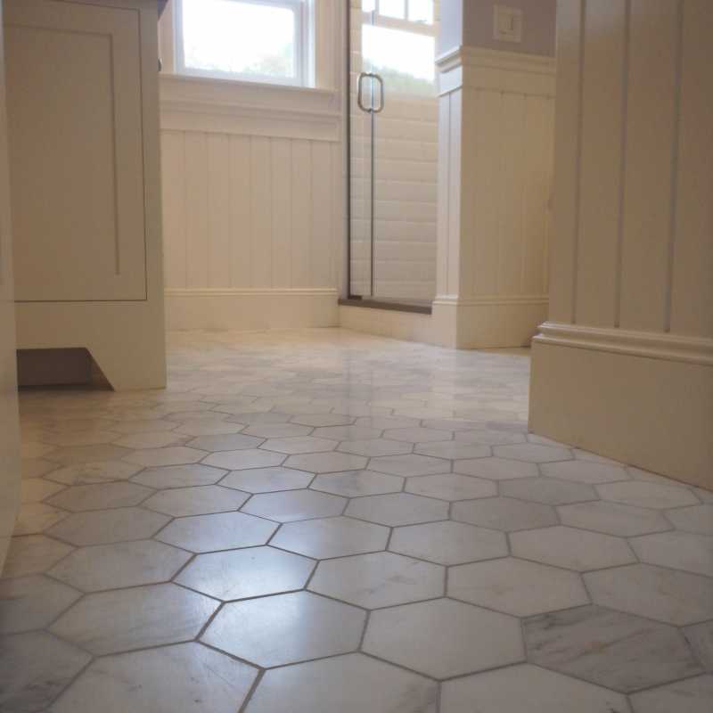 Tilery.marblehexagon.bathroom.floor.capecod.tile.5inch.hexagon