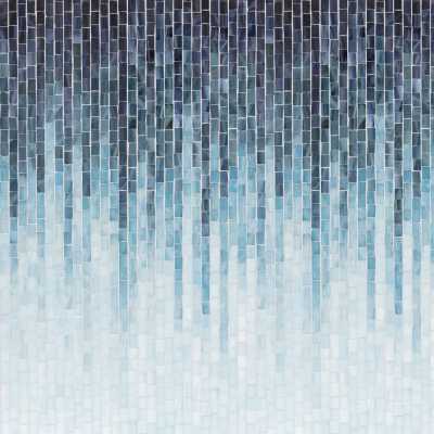 Tilery ombre blue glass mosaic