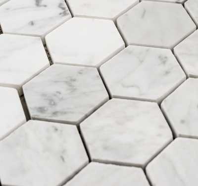 Tilery.carrara.honeycomb.mosaic